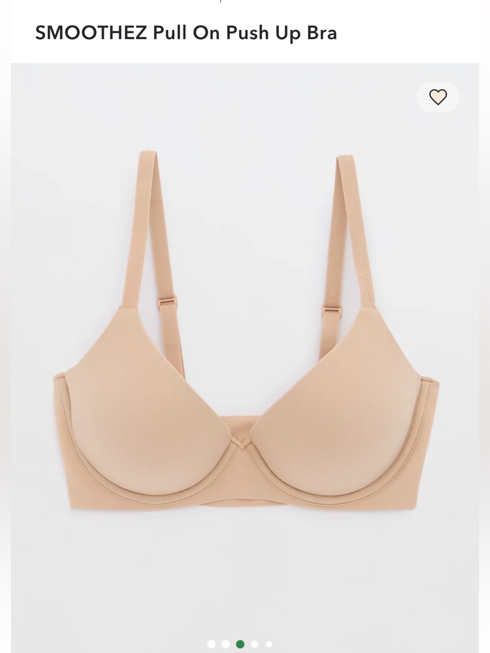 38C aerie smoothez pull on push up bra 🐚 (color: sand)